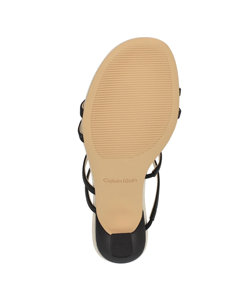Calvin Klein Women's Jayla Strappy Tapered Heel Sandals