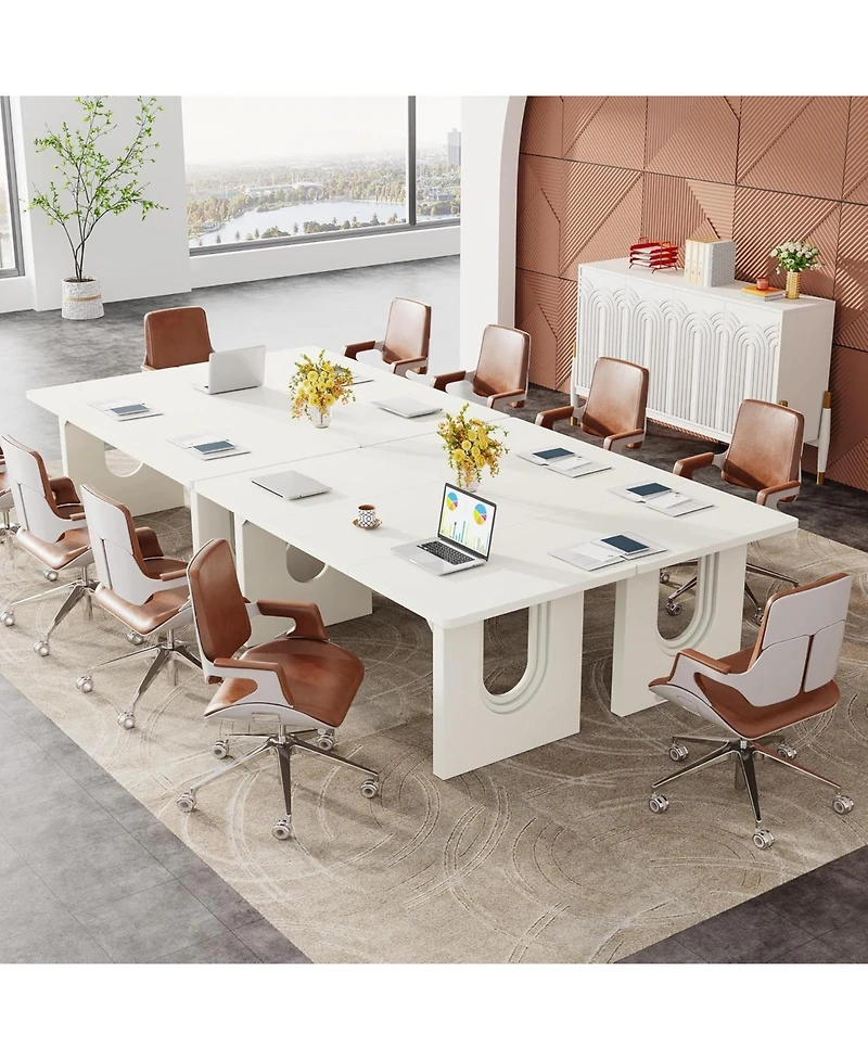 Tribesigns Modern Executive Desk, 70.9" Large Office Computer Meeting Room Table, Simple Workstation Business Furniture for Home
