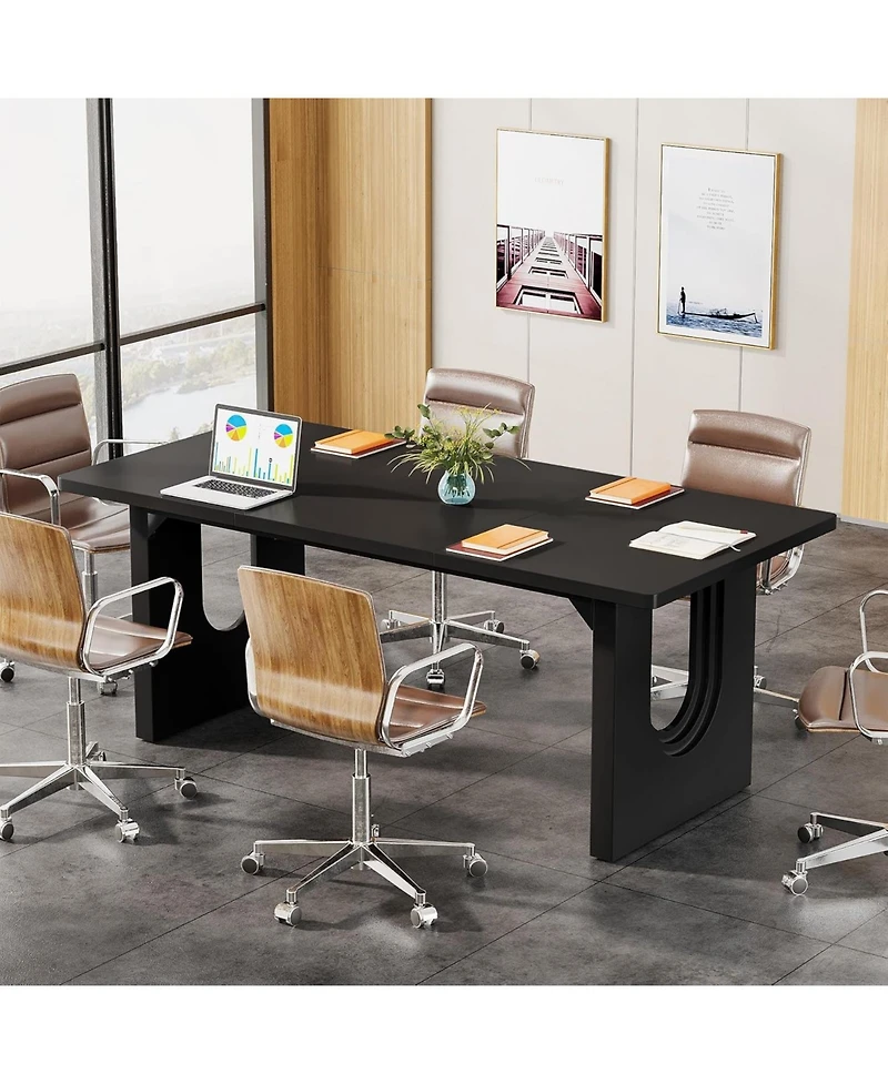 Tribesigns Modern Executive Desk, 70.9" Large Office Computer Meeting Room Table, Simple Workstation Business Furniture for Home