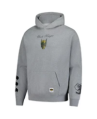 Freeze Max Men's The Dark Knight Heather Gray Batman Comics Olde English Loose Fit Pullover Hoodie