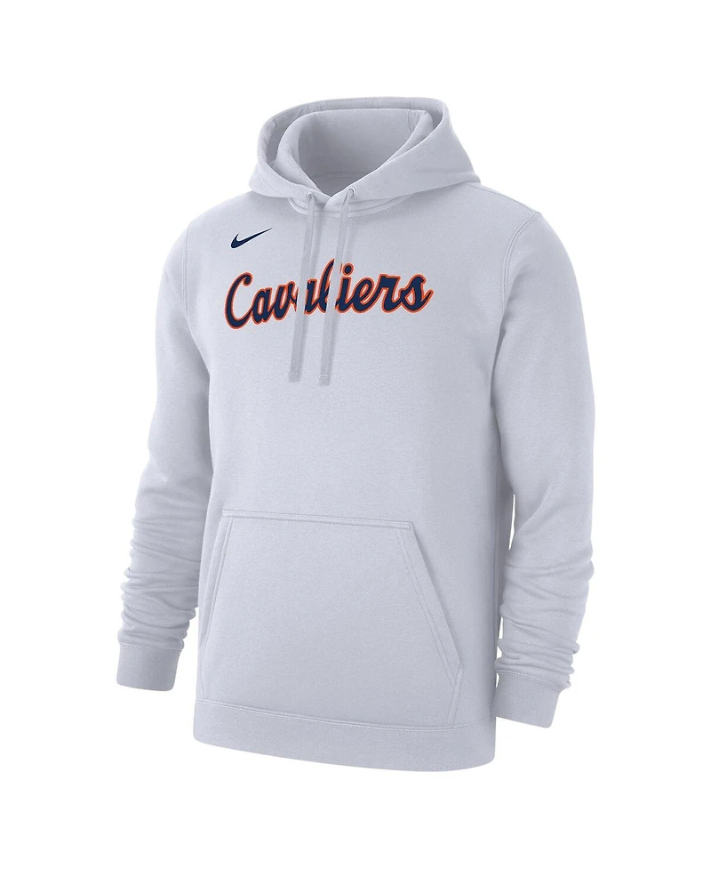 Nike Men's White Virginia Cavaliers Logo Club Fleece Pullover Hoodie