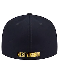 New Era Men's Navy West Virginia Mountaineers 59FIFTY Fitted Hat