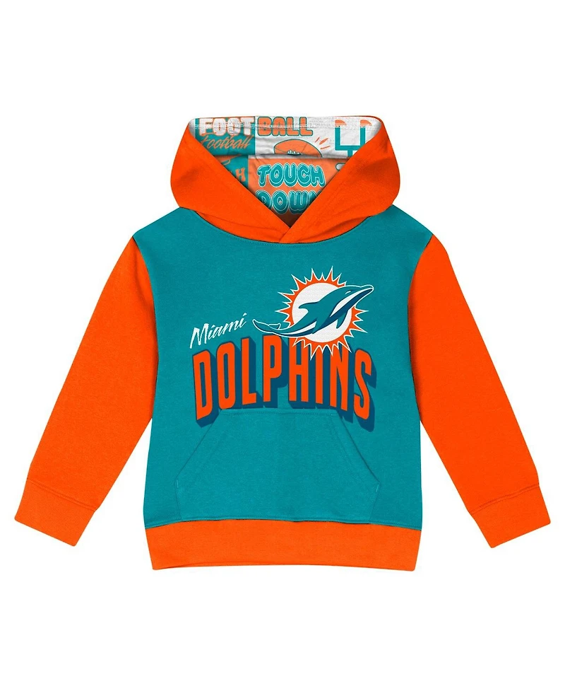 Outerstuff Toddler Miami Dolphins Coin Toss Pullover Fleece Hoodie Pants Set
