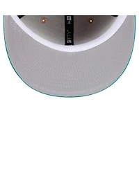New Era Men's Tan, Aqua Miami Dolphins Throwback Logo Main 59FIFTY Fitted Hat