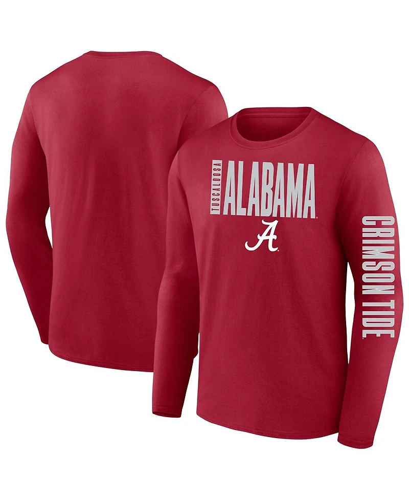 Fanatics Men's Crimson Alabama Crimson Tide Big Tall Vision Long Sleeve T-Shirt