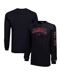 Champion Big Boys and Girls Black Alabama Crimson Tide Distressed Arch Over Logo Long Sleeve T-Shirt