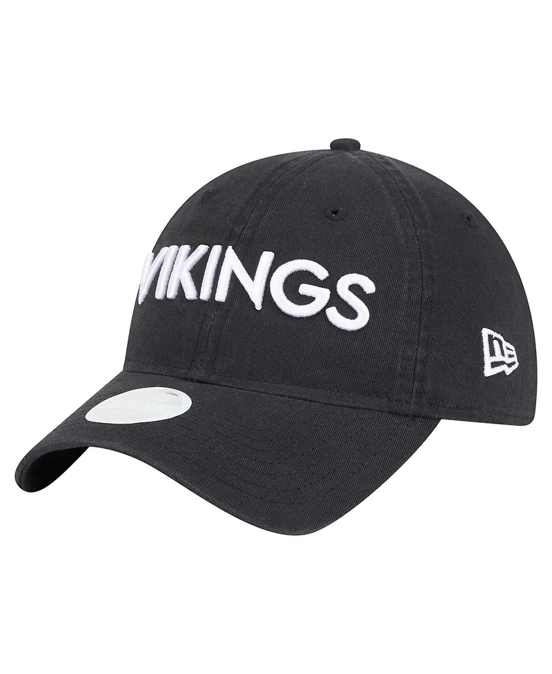New Era Women's Black Minnesota Vikings Cece 9TWENTY Adjustable Hat