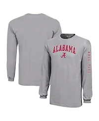 Champion Big Boys and Girls Gray Alabama Crimson Tide Distressed Arch Over Logo Long Sleeve T-Shirt