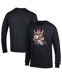 Champion Men's Black Texas Longhorns Bevo Long Sleeve T-Shirt