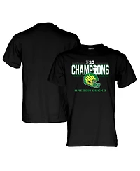 Blue 84 Men's Black Oregon Ducks 2024 Big Ten Football Conference Champions Locker Room T-Shirt