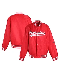 Hype and Vice Women's Red Georgia Bulldogs A-Game Varsity Full-Snap Jacket
