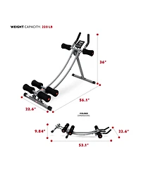 Sunny Health & Fitness Core Glider Ab Waist Trainer Machine