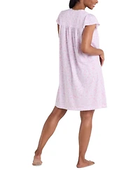 Miss Elaine Women's Printed Pintucked Nightgown