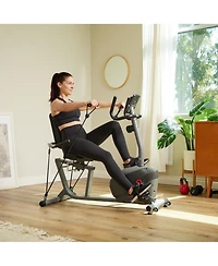 Sunny Health & Fitness Performance Interactive Series Recumbent Exercise Bike with SunnyFit App Connectivity