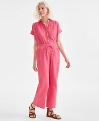 Style & Co Petite Gauze Wide-Leg Pull-On Pants, Created for Macy's