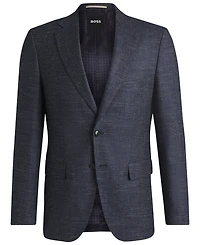 Boss by Hugo Men's Patterned Wool Blend Slim-Fit Jacket
