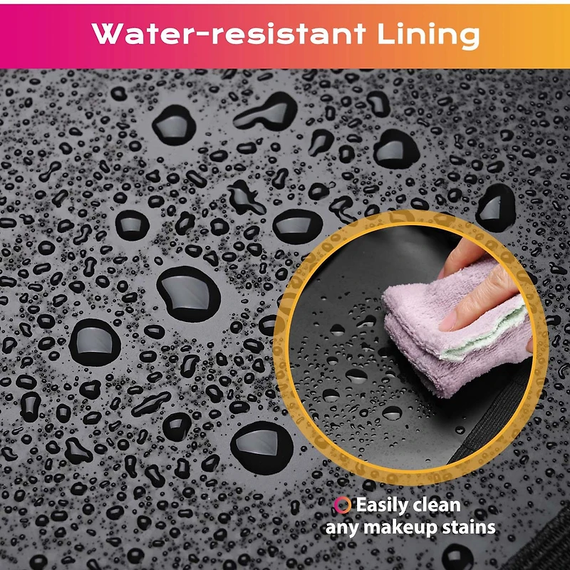 Byootique Rolling Makeup Train Case w/ Backpack Travel Barber Cosmetic Pink