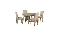 Slickblue 5-Piece Farmhouse Dining Table Set with Chairs for Stylish and Comfortable Dining