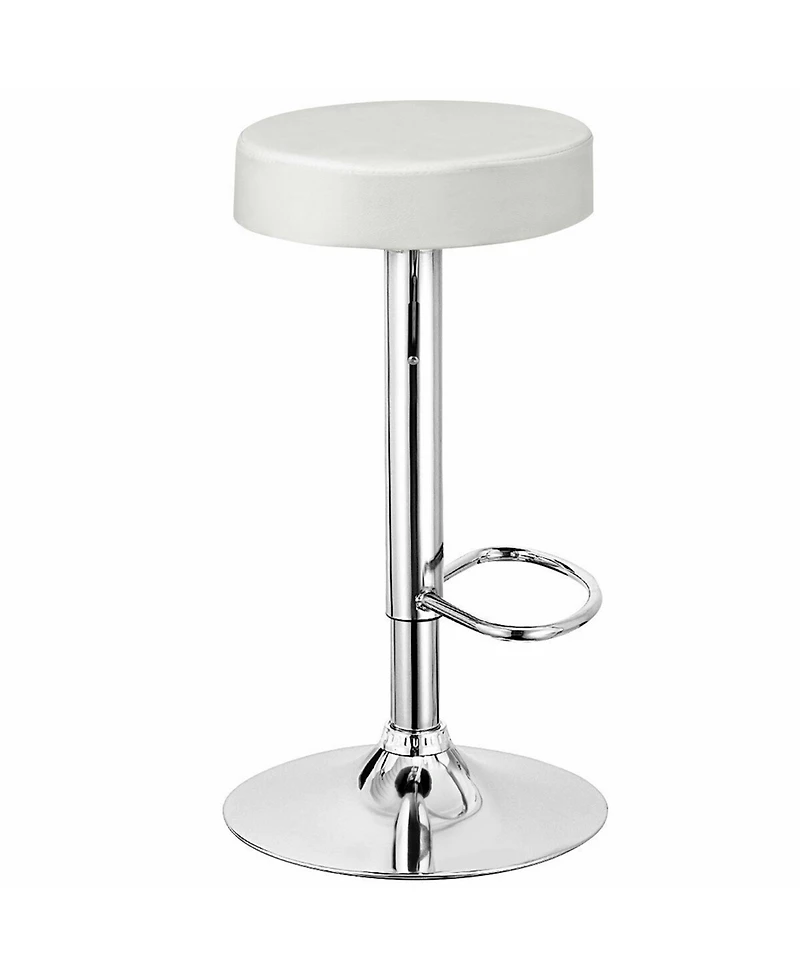 Gymax 2PCS Adjustable Swivel Bar Stool Pu Leather Kitchen Counter Bar Chairs