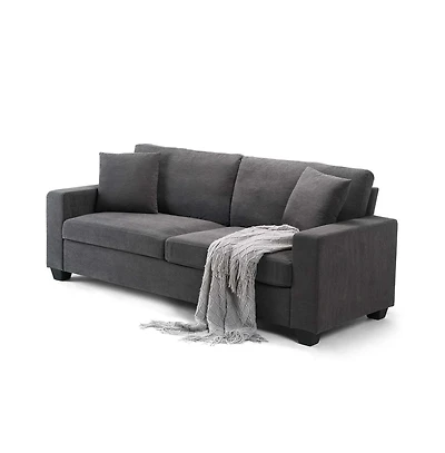 Comfy Couch for Living Room, 83-inch Corduroy Sofa with Removable Cover, 3 Seater Modern Deep Seats Bedroom Apartment Home Office,