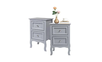 Slickblue Country Style Two-Tier Night Tables