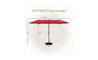 Slickblue Outdoor Umbrella with Built-In Led Lighting for Evening Ambiance