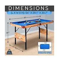 SereneLife 54'' Portable Foldable Pool Table With Accessory Kit