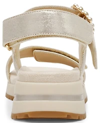 Anne Klein Women's Evanti Buckle Double Strap Sporty Sandals