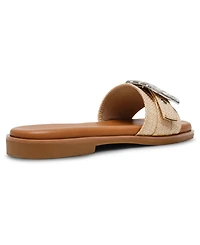 Anne Klein Women's Capara Square Toe Flat Sandals