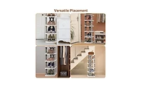 Foldable Shoe Rack with 6 Tiers – Compact Shoe Storage Shelf for Small Spaces, Closet or Dorm