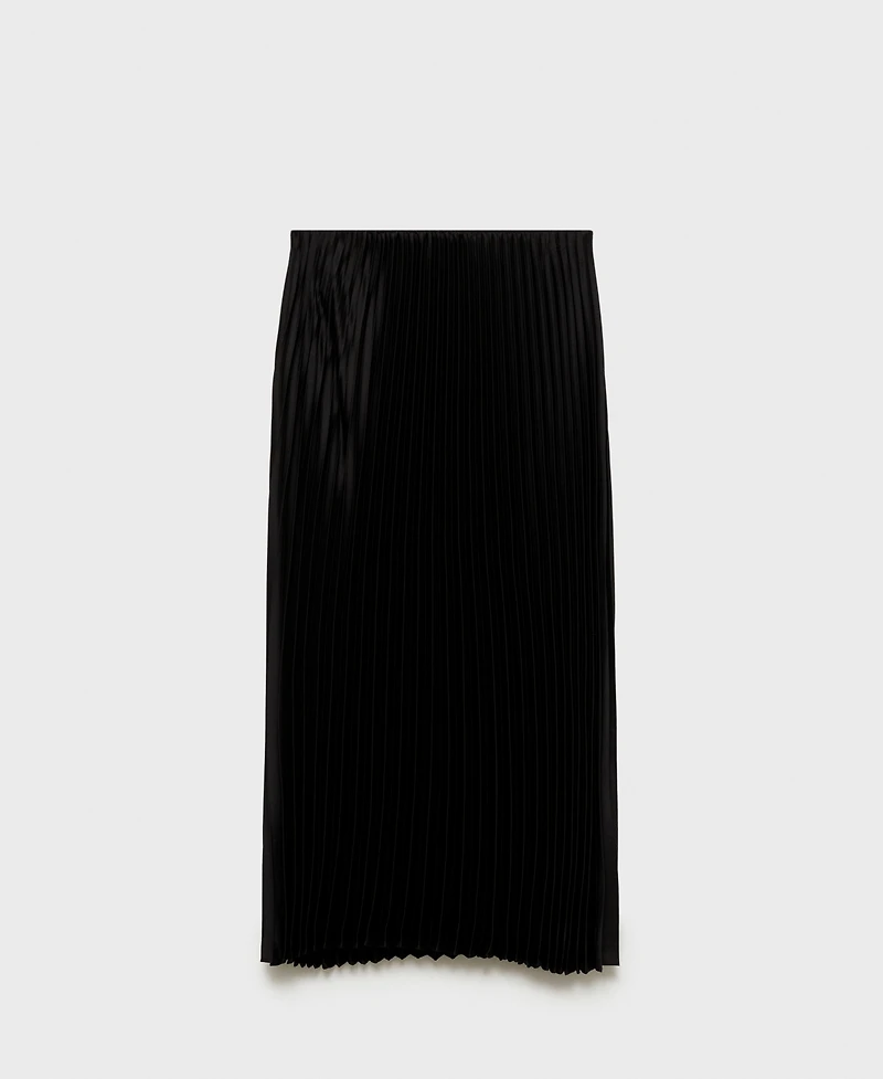 Mango Women's Straight Pleated Skirt