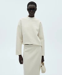Mango Women's Shearling Effect Midi Skirt