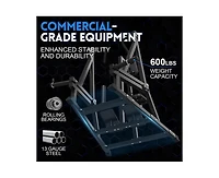 Mikolo Seated Row Machine, Plate Loaded Back Machines Home Gym Back Row Machine, Leverage Row Machine with Independent Arms & Multi Grips, Lat Machine