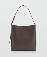 Mango Women's Metallic Detail Shopper Bag