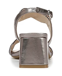 LifeStride Women's Charnelle Angled Block Heel Square Open Toe Slingback Dress Sandals