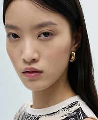 Mango Women's Asymmetrical Paisley Print T-Shirt