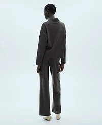 Mango Women's Corduroy Straight Pants