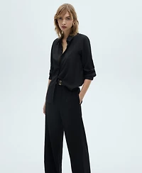 Mango Women's Straight Knitted Pants