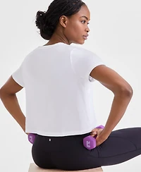 Id Ideology Women's Short-Sleeve Crewneck Knit T-Shirt