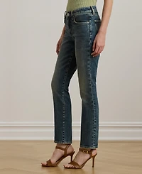 Lauren Ralph Women's Mid-Rise Straight Ankle Jeans