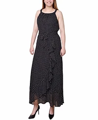 Ny Collection Petite Halter Front Chiffon Maxi Dress