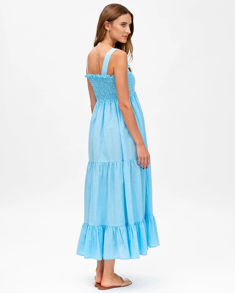 Pietro Brunelli Maternity Smock Tiered Maxi Dress Holly