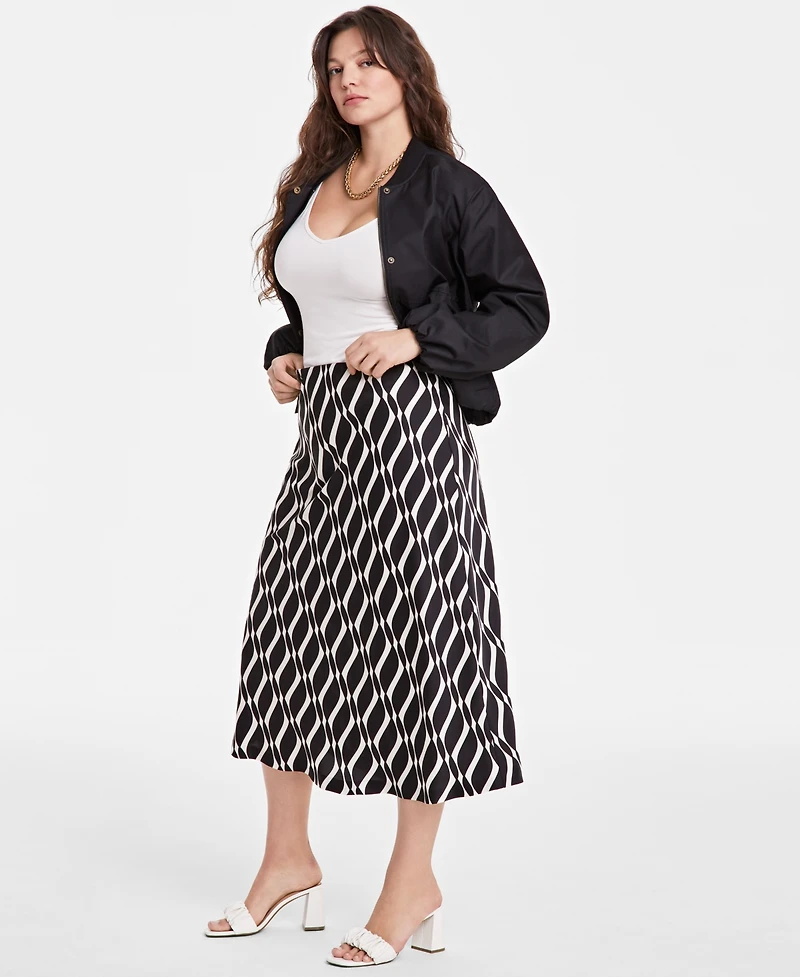 On 34th Women's Printed Midi Slip Skirt, Exclusively at Macy's