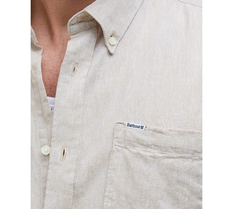 Barbour Men's Nelson Linen Tailored-Fit Solid Button-Down Shirt