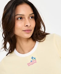 Levi's Women's Graphic Rickie Cotton Ringer T-Shirt