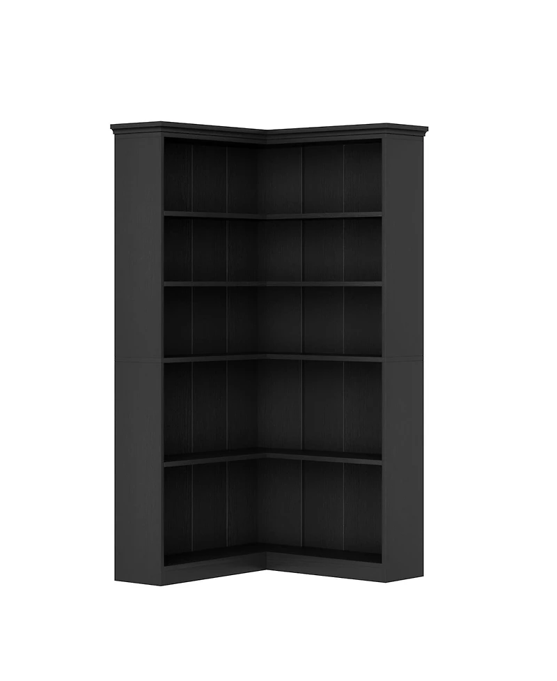 gaomon Corner Bookshelf 72.8in Farmhouse Bookcase Large Bookshelf