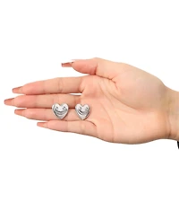 Juicy Couture Heart Stud Earrings with Iconic Logo