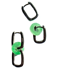 seree Della - Convertible link jade earrings