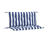 Garden Bench Cushions 2pcs Blue&White Stripe 39.4"x19.7"x2.8" Fabric