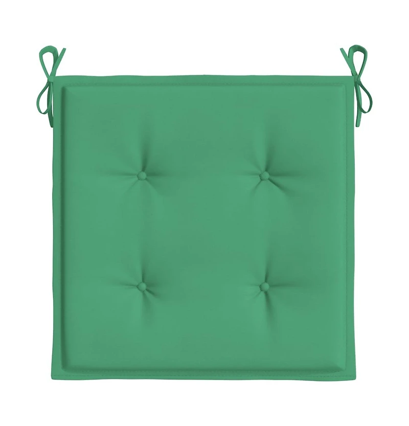 vidaXL Garden Chair Cushions 6 pcs Green 15.7"x15.7"x1.2" Oxford Fabric